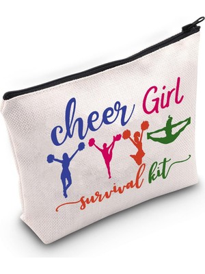 Nacario Wzmpa Cheer Girl Kozmetik Makyaj Çantası Neşeli Oyuncu Hediye Tezahürat Kız Hayatta Kalma Kiti Makyaj Fermuarlı Kese Çanta Neşeli Eğitim Hediyesi
