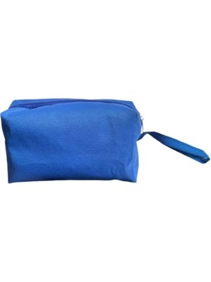 Nacario Mavi Renkli Makyaj Çantası Seyahat ve Kozmetik Çantası 23X16 cm