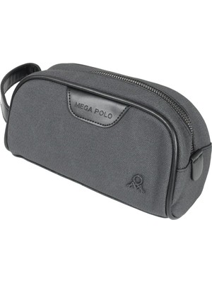 Nacario M 433 Mega Bag Kanvas El/clutch/makyaj/tıraş Çantası Siyah-Siyah