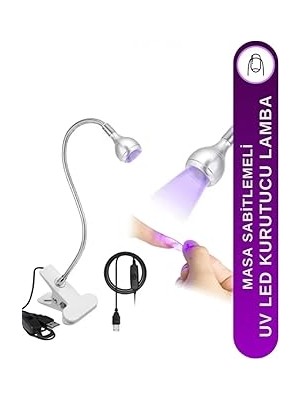 Nacario Fontenay Uv LED Kurutucu Lamba Masa Sabitlemeli Jel Tips Oje Kurutucu LED Lamba Beyaz