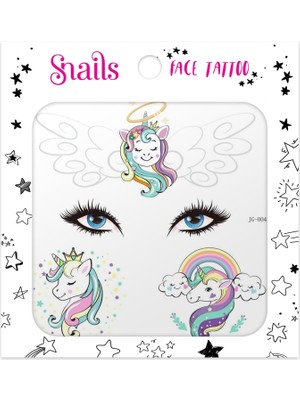 Nacario Snails Safe Nails Yüz Dövmesi – Unicorn Crown