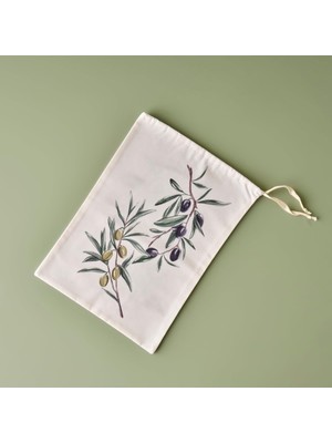 Nacario Bella Maison Olive Organizer Çanta Krem (30X45 Cm)