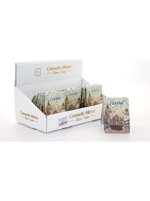 Nacario ESK-ALK2622 Taşlı Istanbul Tasarımı El Aynası Ince
