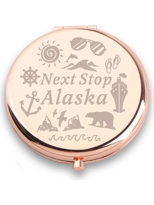 Nacario Wusuaned Alaska Gezisi Makyaj Aynası Sonraki Durak Alaska Ayna Alaska Yolculuk Hediyesi Yolculuk Gemisi Hediyeleri Alaska Gezgin Hediyesi (Alaska Seyahat Aynası)