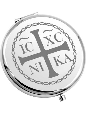 Nacario Chooro Hristiyan Doğu Ortodoks Hediyesi Kadınlar Için Hristiyan Hediyeleri Kompakt Ayna Katlanır Makyaj Aynası Paskalya Doğum Günü Hediyeleri (Ortodoks-M)