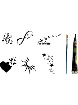 Nacario Sonsuz Kalpler Hint Kınasıyla Geçici Dövme Seti