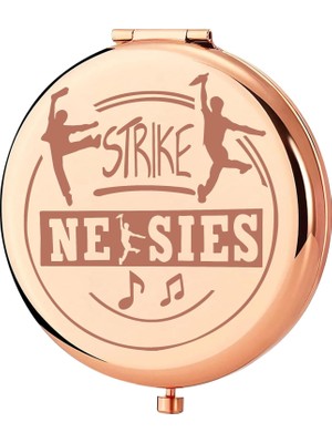 Nacario Keychın Haberler Müzikal Cep Aynası Haberler Tiyatro Hediyeleri Grev Haberler Kompakt Makyaj Aynası Broadway Newsies Merch (Newsies-Rg)