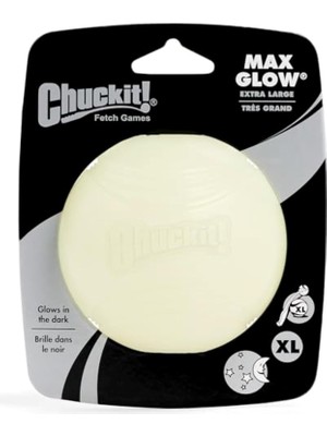 Nacario Chuckit! Max Glow Gece Parlayan Oyun Topu (Xl) - Fosforlu, Işıkta Parlayan, Dayanıklı, Köpekler Için Gece Oyun Topu