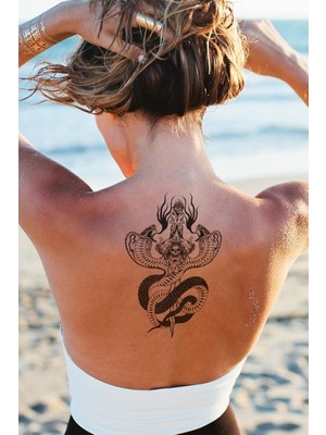 Nacario Bearpear Yılan ve Kılıç Dövmesi, Geçici Dövme, Vücut Dövmesi Tattoo