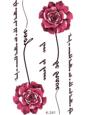 Nacario Bearpear Yazılı Çiçek Dövmesi Minimal Flower Tattoo