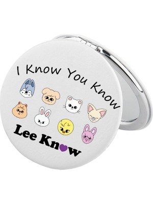 Nacario Bekech Stray K-Pop Boy Group Compact Mirror I Know You Know Lee Know K-Pop Hayranları Hediye K-Drama Müzik Hayranları Cep Aynası (Lee"nin Bildiğini Bildiğini Biliyorum), 2.7 * 0.35"