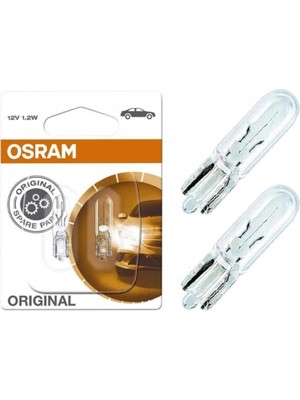 Nacario Osram Mini Dipsiz Gösterge Ampul 12V 1.2W T5 2721-02B (2 Adet)