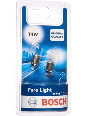 Nacario Ampul Pure Light 12V T4W 4 W BA9S Tekli Jiletin Paket