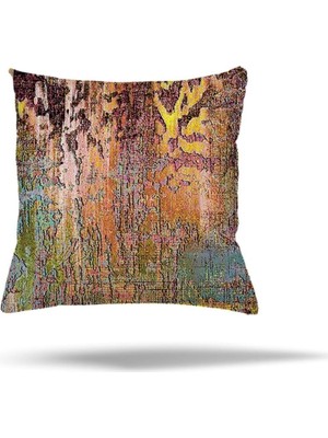Nacario Pelangi Çiçek Ağaç Kilim Etnik Desen Gizli Fermuarlı Yastık Kılıfı Kırlent Kılıfı Koltuk Yastık Kılıfı, Çok Renkli 45 x 45
