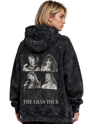 Sevbano Taylor Swift Şarkıcı Baskılı Unisex Oversize Yıkamalı Premium Hoodie Sweatshirt