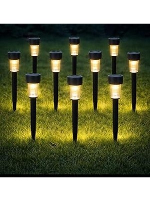 Nacario 10'lu Güneş Enerjili LED Bahçe Aydınlatması Solar Aydınlatma IP44 Su Geçirmez Işık Seti