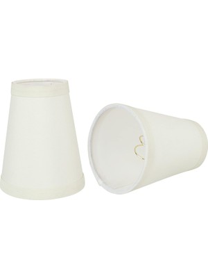 Nacario Aspen Creative 32666-2 Küçük Sert Sırtlı Imparatorluk Şekilli Avize Seti (2'li Paket), Beyaz Geçiş Tasarımı, 10,16 cm Alt Genişlik (5,88 cm x 10,16 cm x 12,7 Cm) Klipsli Lamba Gölgeliği