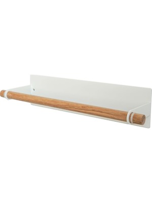 Nacario Yamazakı 2570 Tosca Mıknatıslı Havlu Askısı L, Beyaz, Çelik/ahşap, Minimalist, 28 x 7 x 6 cm