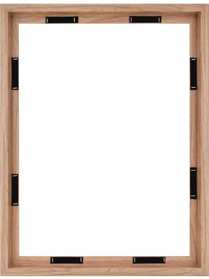 Nacario Mcs Kanvas Şamandıra Çerçeveler 18 x 24 Çerçeve, Bitmiş Tuvaller Için Ceviz Ahşap Grenli, Dikey ve Yatay Duvara Asmalı Büyük Kanvas Tablolar Için Yapışkanlı (1'li Paket)