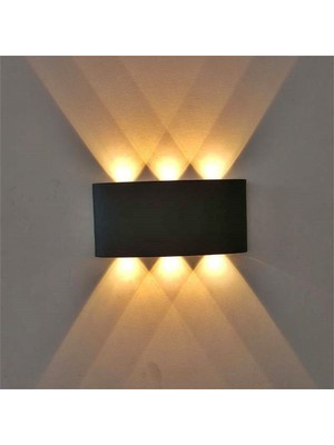 Nacario Ucuz Geldi Dekoratif Çift Yönlü Duvar Aydınlatma LED Aplik Duvar Lambası Cata Haiti 10 Watt Desenli Duvar Aplik (Amber Renk Işık)