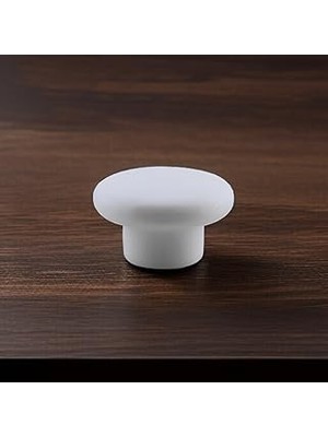 Nacario Bohem Beyaz Mantar Kulp Düğme 1 Adet Çekmece Mutfak Mobilya Dolabı Dolap Kulpu Kulbu Plastik Kulp