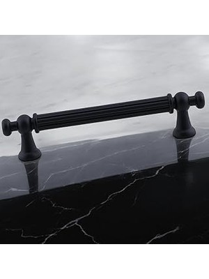 Nacario Selçuklu (96 mm - 9.6 Cm) Mat Siyah Metal Mobilya Mutfak Çekmece Dolap Dolabı Kulbu Kulpu Kulpları