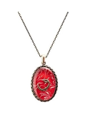 Nacario Ebrulu Vav El Işi Otantik Reçine Kolye Cevşen (1768-1)