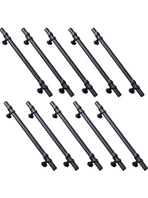 Nacario 10 Adet Maça Siyah Metal Kulp 160 Mm-16 cm Mobilya Çekmece Mutfak Dolabı Dolap Kulpları Kulbu Kulpu
