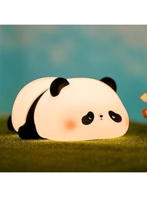 Nacario Vtıger Panda Gece Lambası, LED Yumuşacık Sevimli Lamba, Çocuklar Için Gece Lambası, Silikon Panda Işığı, Kısılabilir Kız Bebek Yatak Odası Gece Lambası, Emzirme Kreş Dekoru Için Şarj Edilebilir