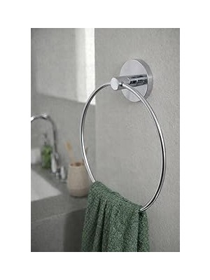 Nacario Sas Haus Krom Kaplama Yuvarlak Halka Banyo -Mutfak Havlu Askılığı S-102
