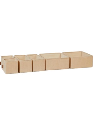 Nacario Ocean Home Textile 6'lı Jüt Keten Kumaş Çekmece Içi Düzenleyici Kutu 2 Adet 28 x 28 x 13/2 Adet 28 x 13 x 13/2 Adet 14 x 14 x 13 cm