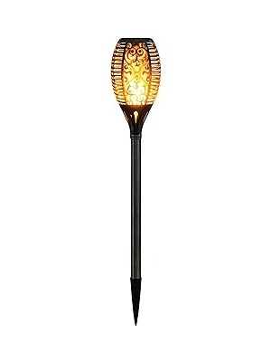 Nacario 1 Adet Alev Efektli Bahçe Lambası Solar Güneş Enerjili Otomatik Fotoselli Bahçe Patika Lambası H12