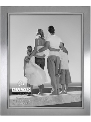 Nacario Malden International Designs Uptown Mat Gümüş, Gümüş Moda Metal Çerçeve, 8X10, Gümüş