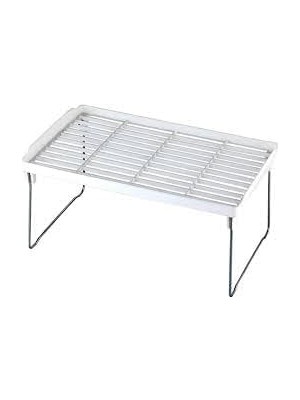 Nacario Dolap ve Mutfak Tezgahı Için Raf Düzenleyici, Buzdolabı Uyumlu Yükseltici Organizer, Metal Ayaklı Ek Raf, Çok Amaçlı Raf Düzenleyici Stand, Dolap, Tezgah ve Buzdolabı Için Uygun