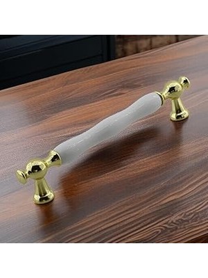 Nacario Aruh Porselen Gold Altın Kulp 160 mm Mobilya Çekmece Mutfak Dolabı Dolap Kapak Kulplar Kulb Kulpu