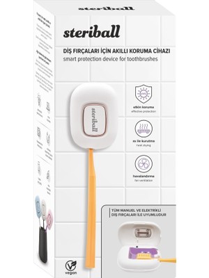 Nacario Steriball Diş Fırçaları Için Hijyenik Akıllı Koruma Cihazı Diş Fırçası Için - Beyaz
