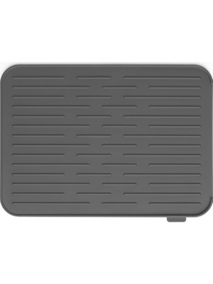 Nacario Brabantia Silikon Damlama Matı, Çelik, Koyu Gri, 43,8 x 32,5 x 0,9 cm