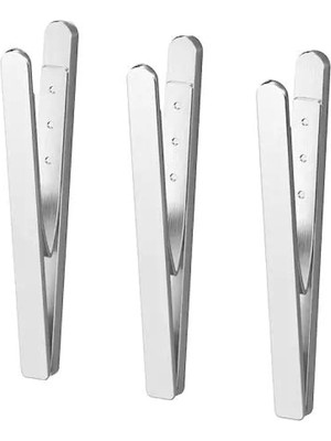 Nacario Ikea Kungsfors Manyetik Klips, Paslanmaz Çelik (Genişlik: 7 mm (¼") Yükseklik: 8 cm (3 ¼") Paket Miktarı: 3 Paket)