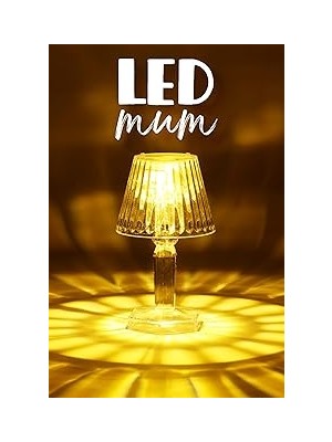 Nacario LED Mum Kristal Tip Pil Dahil Ledli Dumansız Alev Yapay Dekoratif Mum Dekor Işığı Şeffaf PR288