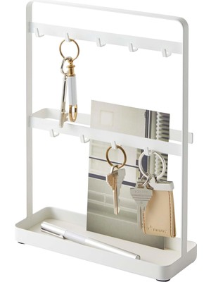 Nacario Yamazaki 2777 Smart Anahtar Standı, Beyaz, Çelik, Minimalist, 20 x 7,5 x 27 cm