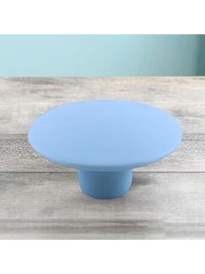 Nacario Bohem Mavi Geniş Mantar Kulp Düğme 1 Adet Mobilya Dolabı Çekmece Mutfak Dolap Kulpu Kulbu Plastik