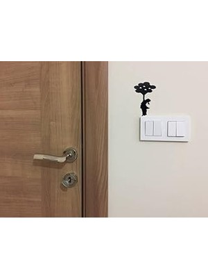 Nacario Çift Taraflı Kullanıma Uygun Balonlu Kız Duvar Sticker