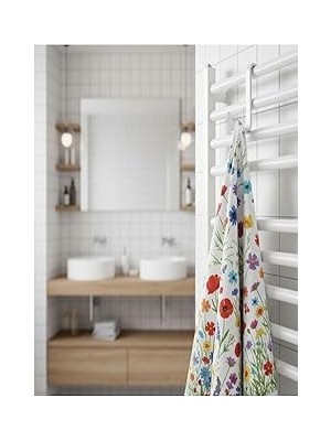 Nacario 1 Adet Havlupan Askısı, Kıyafet Askısı, Kapı Arkası Askısı Radyatör Askısı Banyo Askısı Beyaz