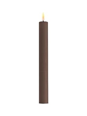 Nacario Deluxe Homeart 2'li Moka LED Mum Kahverengi 24 cm - De RF-0103
