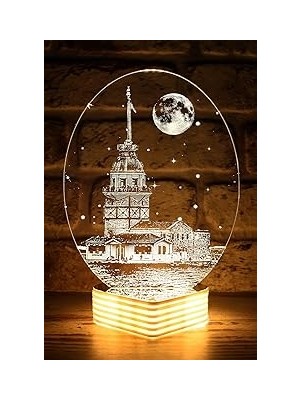 Nacario Kız Kulesi Lamba 3D LED Lamba Günışığı