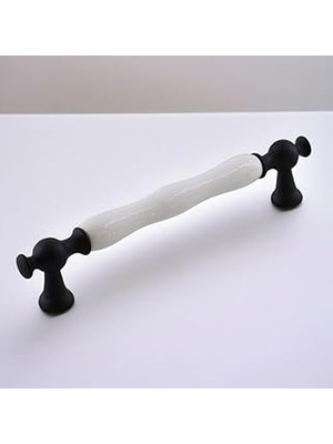 Nacario Arnas Porselen Siyah Kulp 160 mm Mobilya Çekmece Mutfak Dolabı Dolap Kapak Kulpları Kulb Kulpu