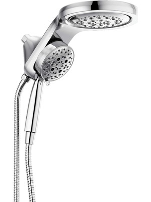 Nacario Delta Faucet Hydrorain 5-Spray H2OKINETIC Çift Duş Başlığı, El Spreyi, Hortumlu Krom Duş Başlığı, El Duş Başlıkları, Çıkarılabilir Duş Başlığı, 2,5 Gpm Akış Hızı, Krom 58680-25
