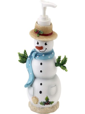 Nacario Avanti Linens Coastal Snowman Collection Sabunluk/losyon Pompası, Çok Aşamalı