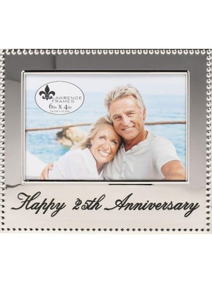 Nacario Lawrence Frames 290064 4 x 6 Happy 25TH Anniversary Bilderrahmen