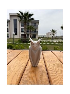 Nacario Geometrik Baykuş Biblo Minimal Dekoratif Obje (Küçük - 55 x 43 x 120 Mm)